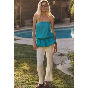 Free People Bea Bubble Top Smocked Waist Bandeau